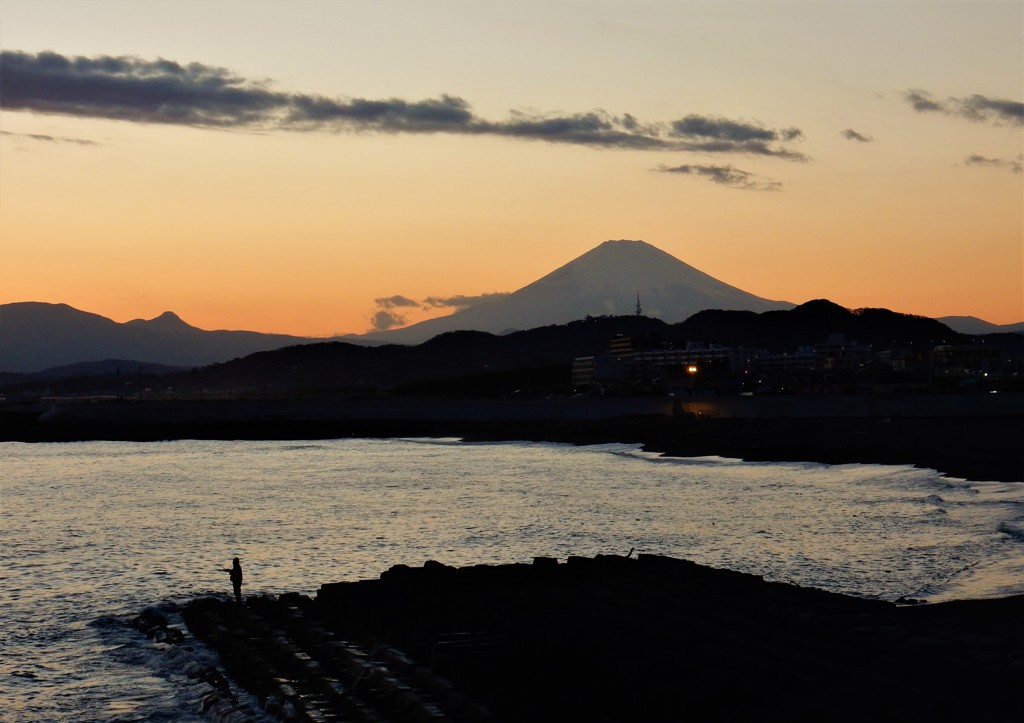 夕暮れの富士　Ⅰ