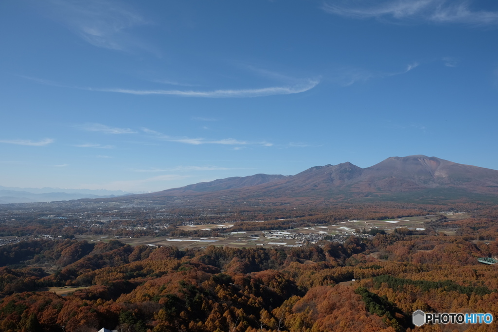 紅葉の浅間山　