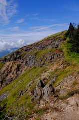 根子岳山頂直下