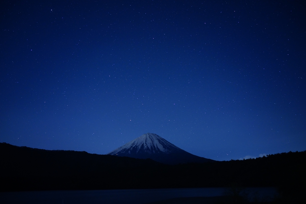 富士と星空