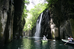 高千穂峡　ボートから