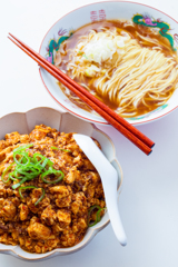 麻婆豆腐と中華そばの定食