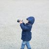 Little boy with a mirrorless