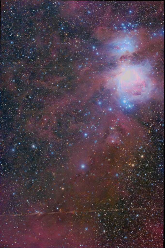 オリオン大星雲の南側の星雲