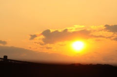 自宅からの夕日