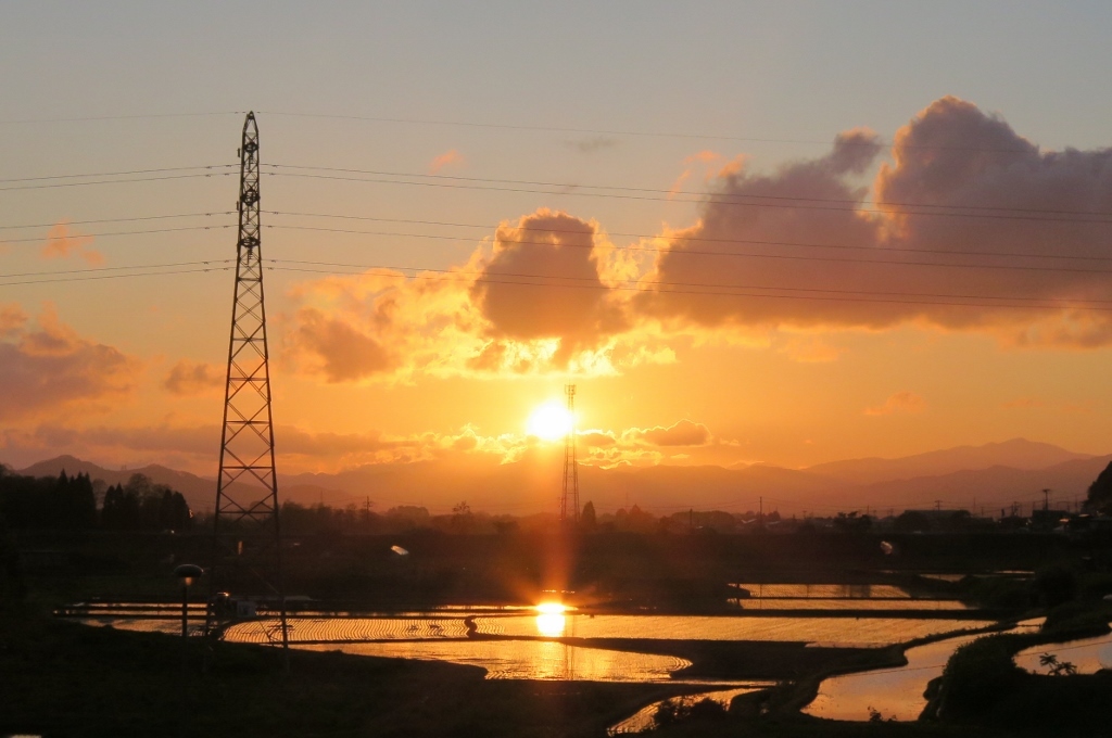 雨上がりの夕景