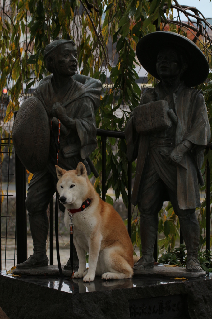 弥次喜多、そして忠犬ハチ公！？