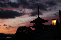 夕焼けの塔