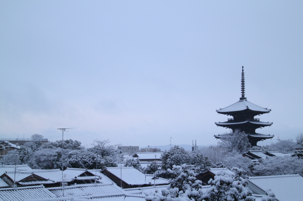 如月の雪景