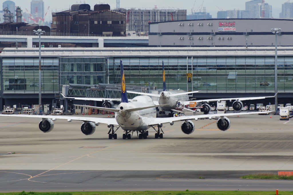 ﾙﾌﾄﾊﾝｻﾞﾄﾞｲﾂ航空[4発+4発](747+A340)@羽田