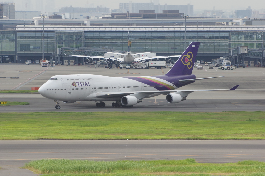 ﾀｲ国際航空(HS-TGT)B747-400@羽田