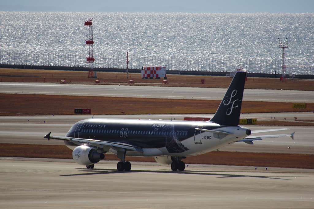 ｽﾀｰﾌﾗｲﾔｰ ｼﾝｺﾞｼﾞﾗ(JA08MC)A320-200@ｾﾝﾄﾚｱ