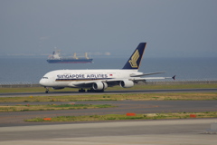 ｼﾝｶﾞﾎﾟｰﾙ航空(9V-SKE)A380@ｾﾝﾄﾚｱ1