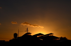 燃える夕日