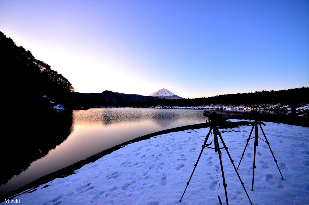 夜明けの富士撮影