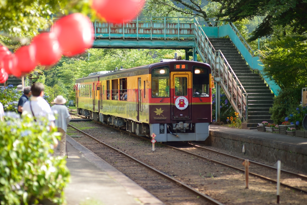 あじさい祭りの沢入駅　-2-