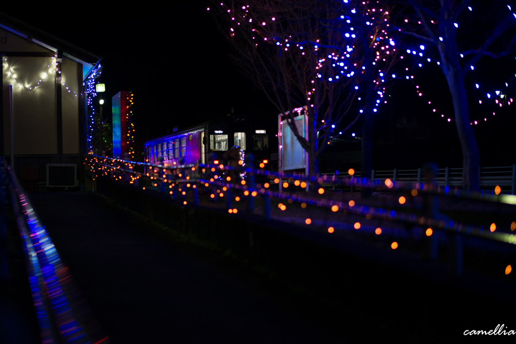 花輪駅　イルミネーション特訓-4-