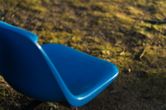 blue bench