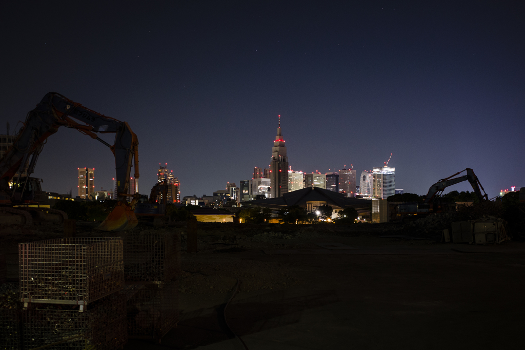 国立競技場跡地からの高層ビル夜景その１