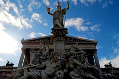 Nach oben Parlament, Vienna / ウィーン、国会議事堂