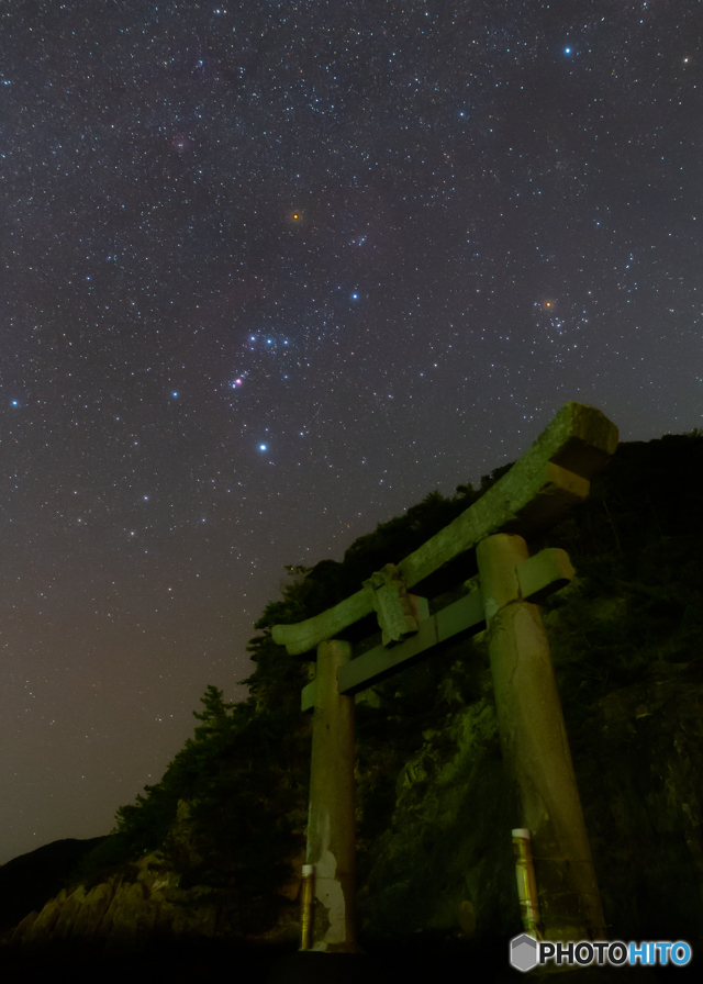 夜明け前の星景