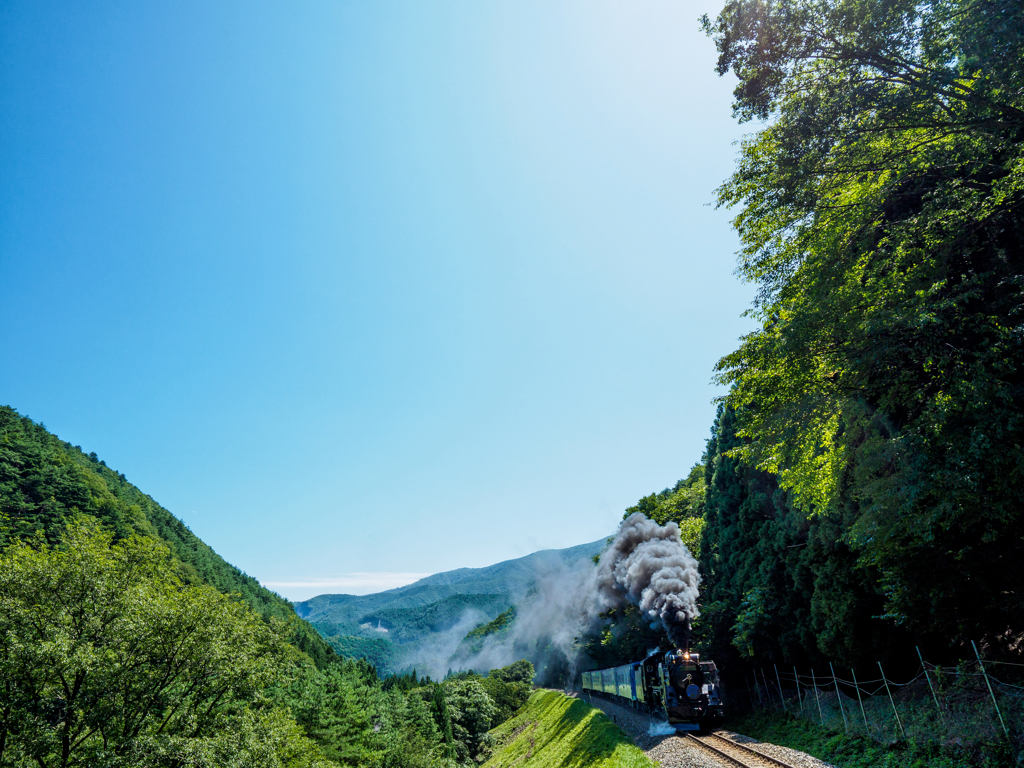 夏の峠を