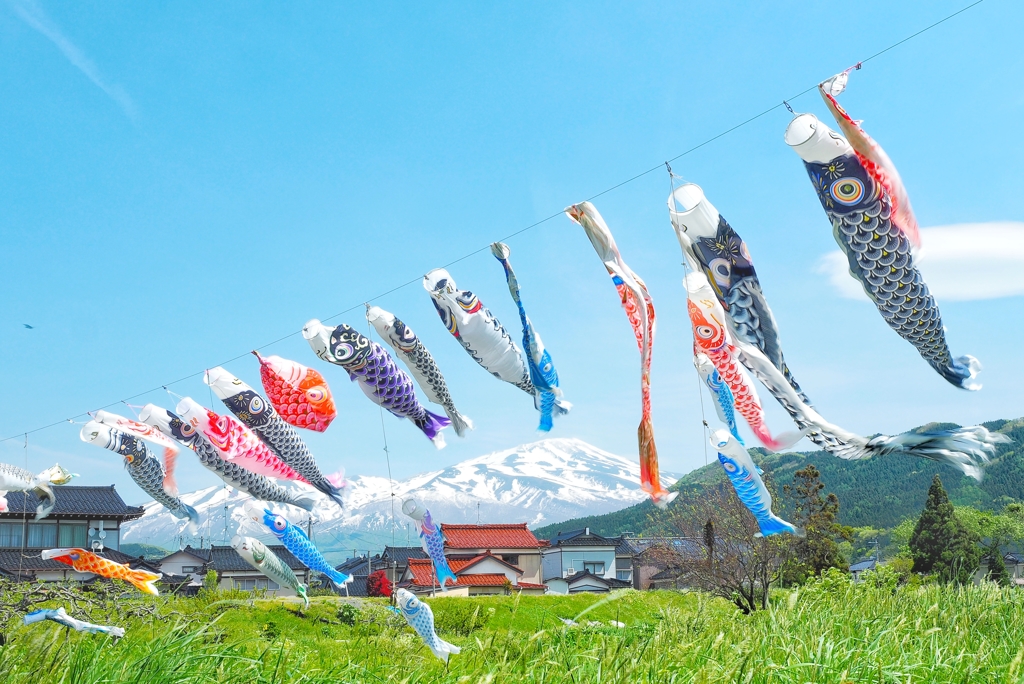 出羽富士の麓を