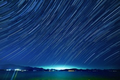 猪苗代湖の夜に