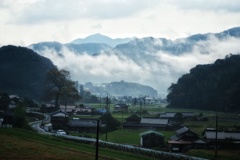 仁保中郷集落の朝