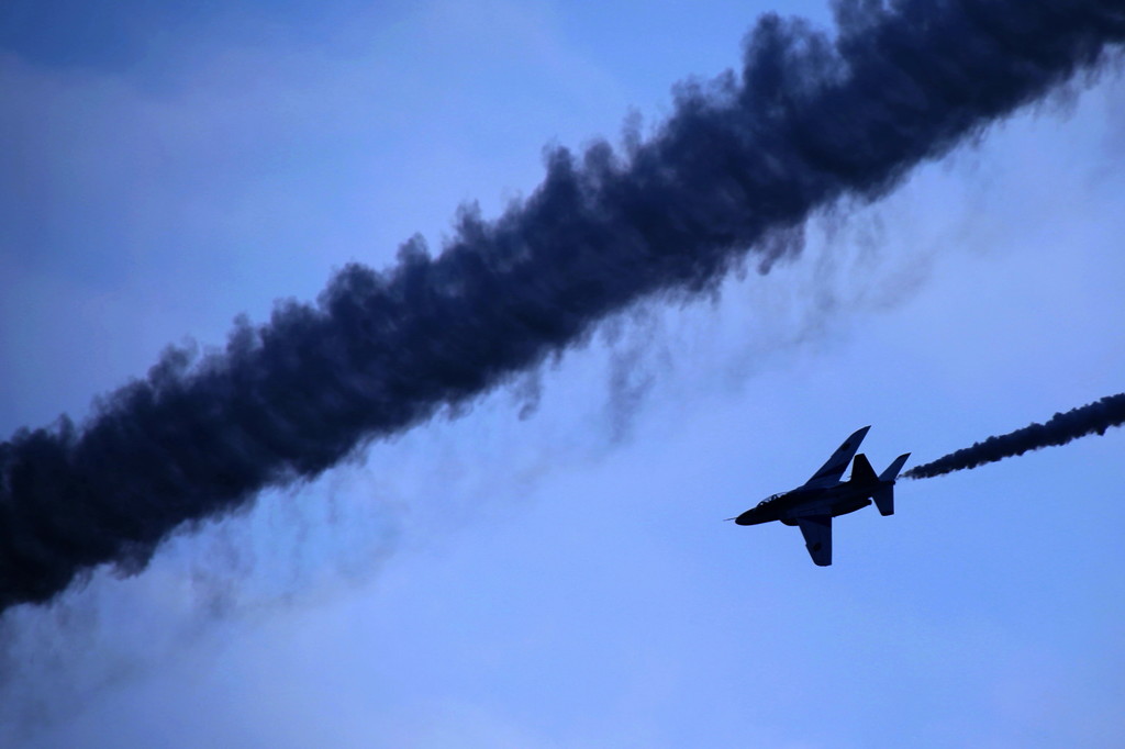 ブルーインパルス　プレ飛行