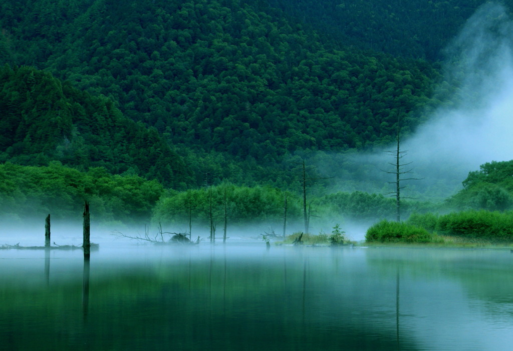 朝靄　～大正池～