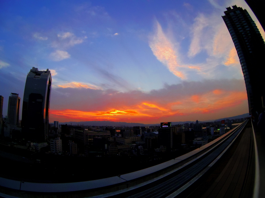 今日の夕日
