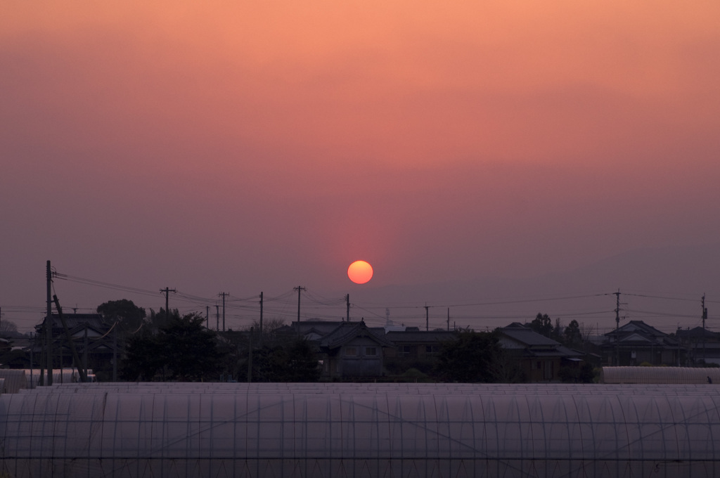 今日の夕焼け