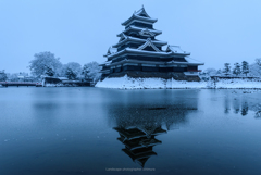 雪の松本城２