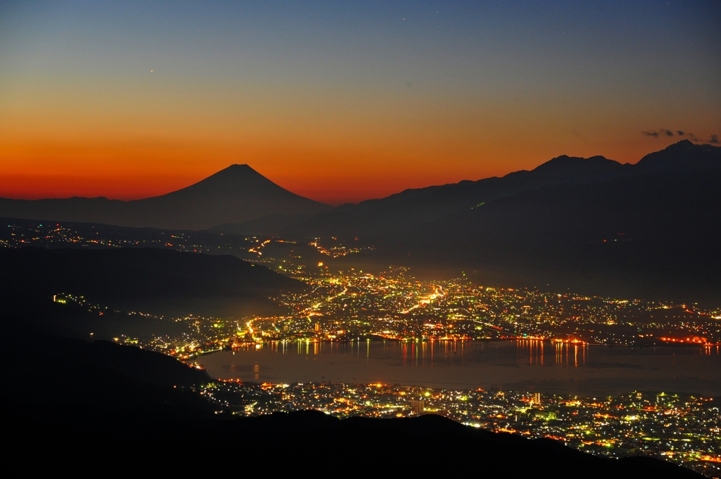 諏訪の夜景