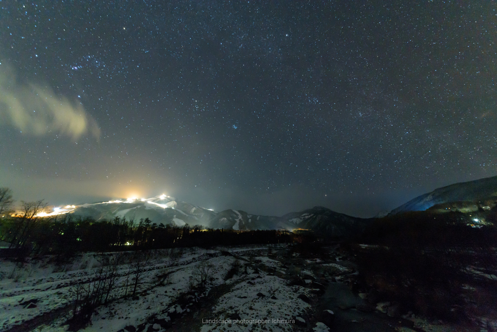 Night view in Hakuba village