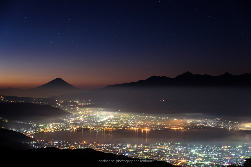 諏訪の夜景