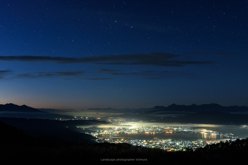 諏訪湖夜景