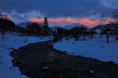 朝焼けの白馬連峰