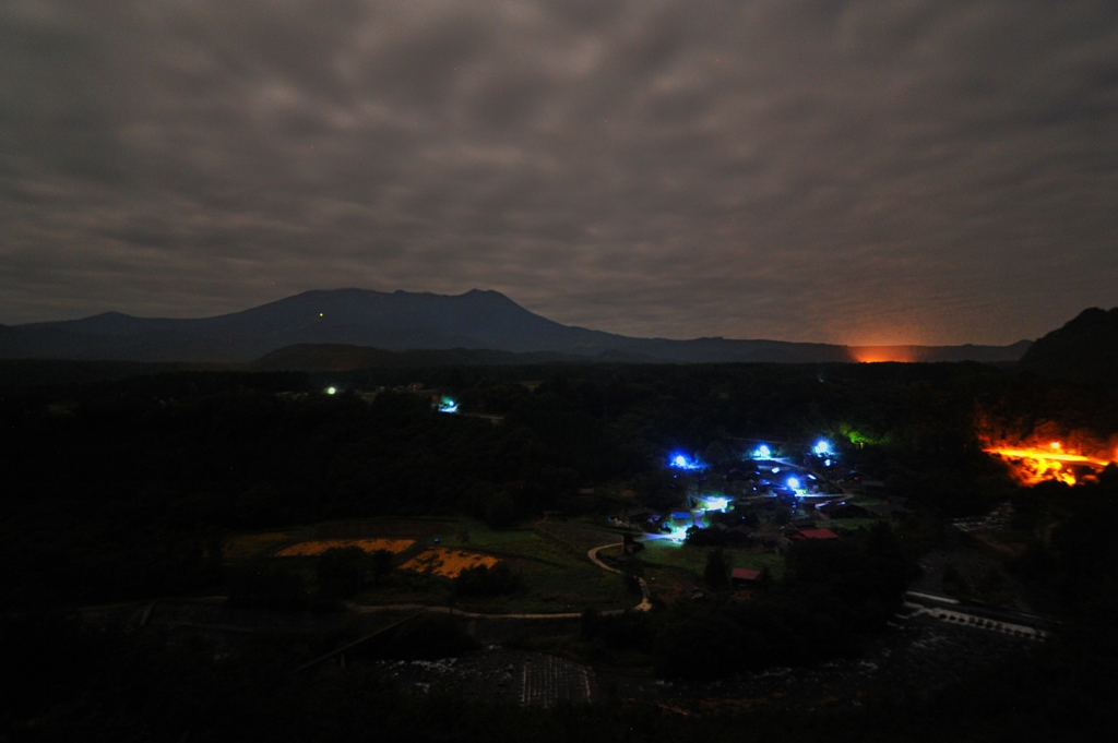 山村の夜中！