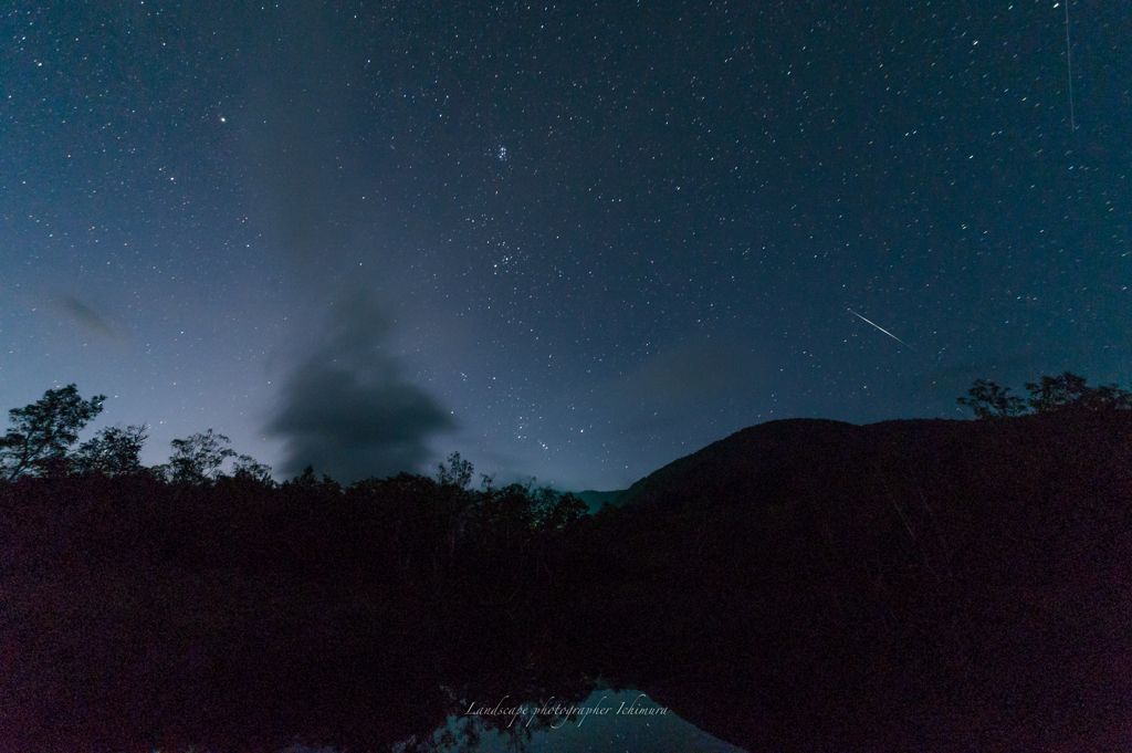 星空とまいめの池