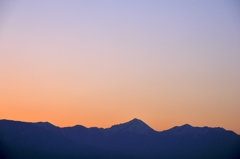 常念夕景