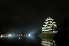 雪夜の松本城