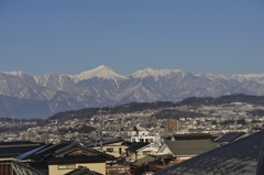 松本から望む＝常念岳＝
