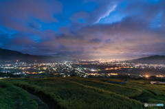 棚田と夜景