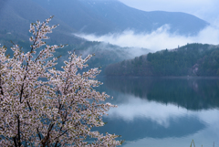 青木湖の遅い春