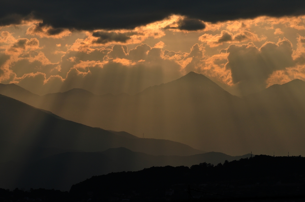 常念夕景