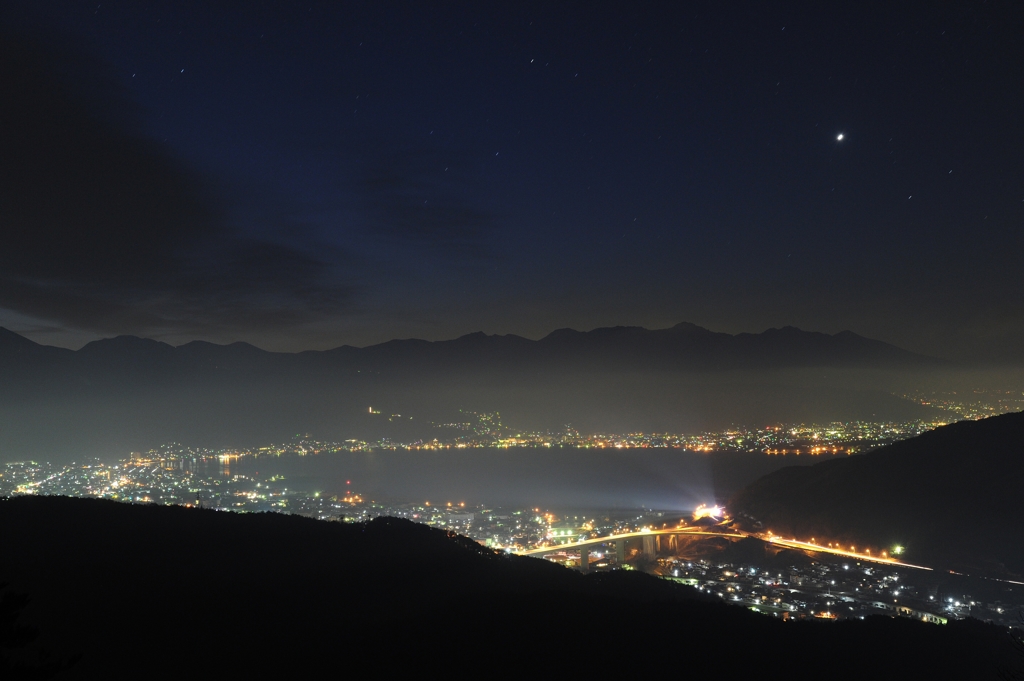 諏訪湖夜景２