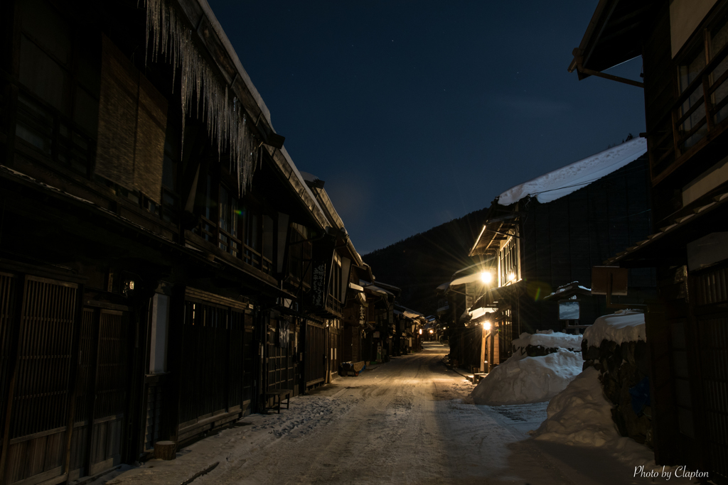 冬の奈良井宿＜未明＞