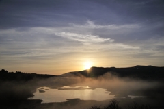 ５月２日八島湿原日の出